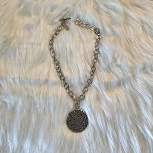 Lois Hill 925 silver statement necklace